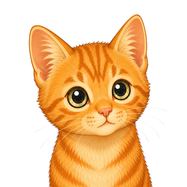 Waffle’s curious expression — grey-green eyes, alert ears